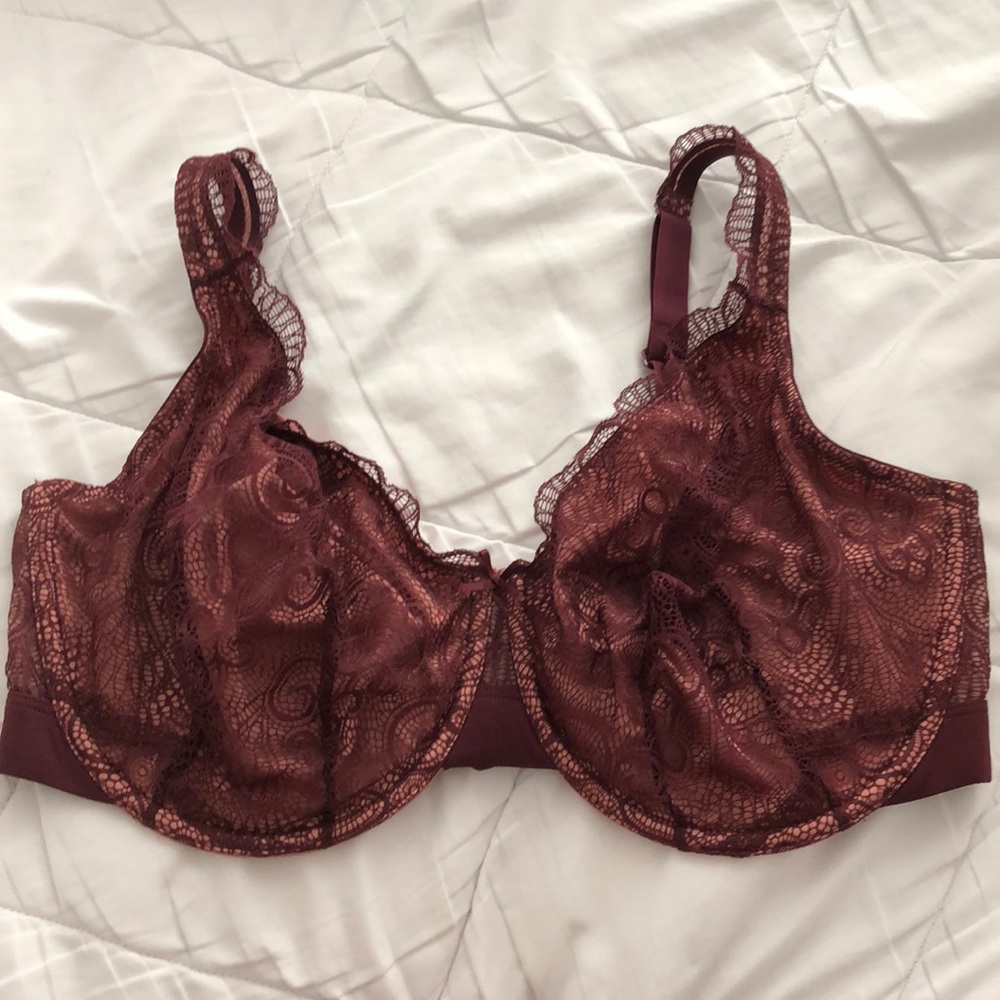 Cacique Lace Full Coverage Unlined Bra 40DDD